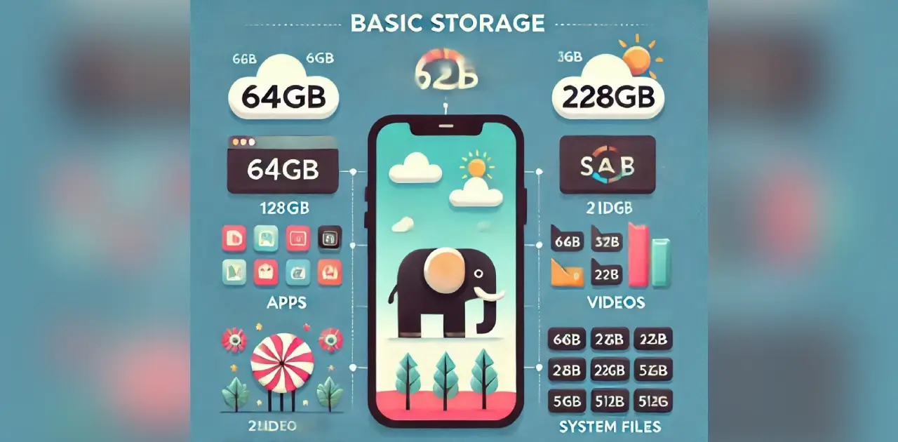 basic storage required for purchasing a new mobile